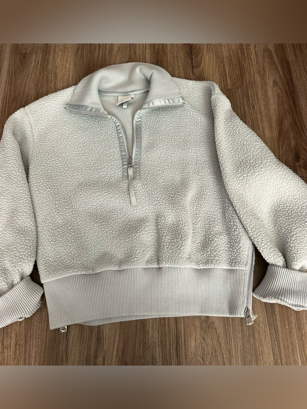 Varley Rosele half zip fleece Light Gray Sherpa. - Picture 3 of 8
